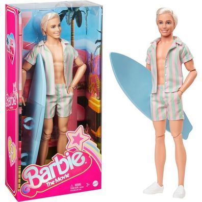 Barbie Signature The Movie - Ken Puppe mit gestreiftem Strand-Outfit in Pastellros...
