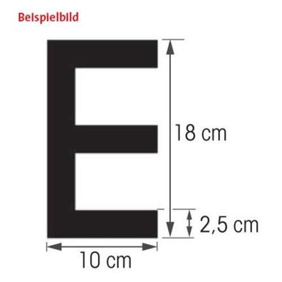 Plastimo Buchstabe M, 18 cm, schwarz, RIB 36341