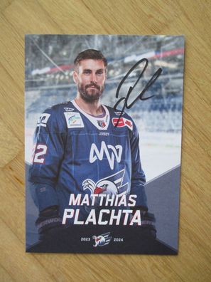 Eishockey Bundesliga Adler Mannheim Saison 23/24 Matthias Plachta - hands. Autogramm!