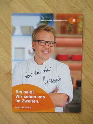 ZDF Die Küchenschlacht Fernsehkoch Mario Kotaska - handsigniertes Autogramm!