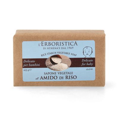 L'Erboristica di Athena's Pflanzliche Seife aus Reisstärke für Babyhaut 125 g