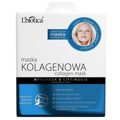 L`BIOTICA Collagen Maske auf Stoff - glättet & strafft 23ml
