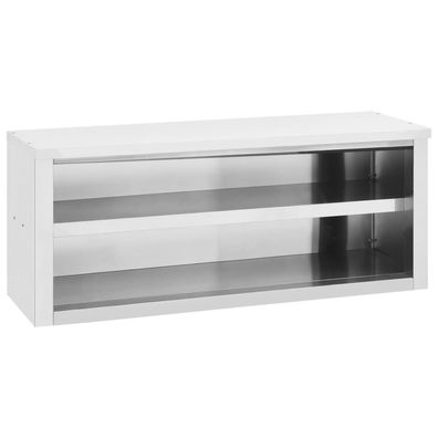 vidaXL Wandhängeschrank 120x40x50 cm Edelstahl