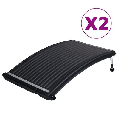 vidaXL Gebogene Solar-Heizpaneele für Pool 2 Stk. 110x65 cm