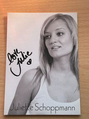 Juliette Schoppmann Autogrammkarte original signiert #S2648