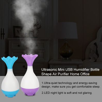 Ultraschallmimi USB -Luftbefeuchterflaschenform Luftreiniger Home Office (lila)