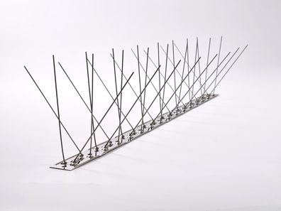 Taubenabwehr, 4-reihig, 50 cm lang, komplett aus Edelstahl, 10 J. Garantie