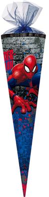 Nestler Schultüte 85cm 6-eckig Tüllverschluss mit Textilborte Marvel "Spider-Man"