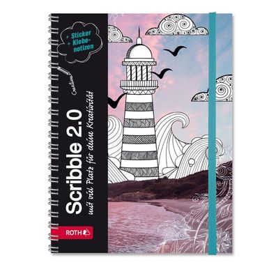 Roth Schülerkalender Lighthouse 15,7x21,2cm, Wire-O-Bindung, Ausmalseiten, Klebenotiz