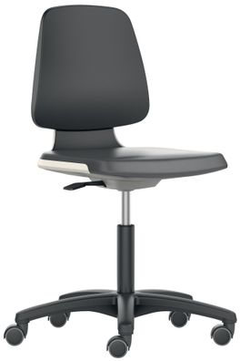 Arbeitsdrehstuhl Labsit Rl. Sitzschale blau Supertec-Gewebe schwarz 450-650mm