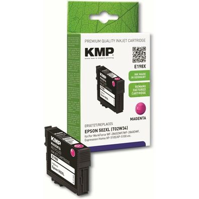 KMP E198X magenta Tintenpatrone ersetzt EPSON 502XL (T02W34)