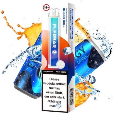 Flerbar M 10er Pack Vape Einweg E-Zigarette mit 20 mg Nikotin 600 Züge