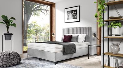 Polsterbett Schlafzimmer Bett Luxus neu Design Modern Holz Einrichtung Textil