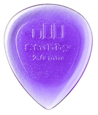 Dunlop Stubby Jazz Plektren - 2,00 mm - hell-purpur (1, 3, 6 oder 24 Stück)