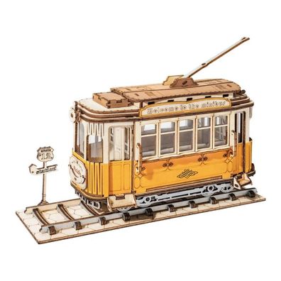 Robotime Rolife 3D Holzpuzzle Tram 145 Teile