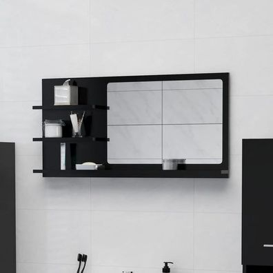 Badspiegel Schwarz 90x10,5x45 cm Holzwerkstoff