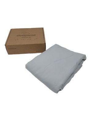 Sleepwise Bettwäsche 135x200 2tlg Bettbezug 80x80 cm Kissenbezug, Grau Weiß