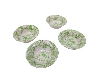 4 kleine Dipschälchen Schalen Dessertschalen von Modernica Ø 9,5cm Grün Keramik