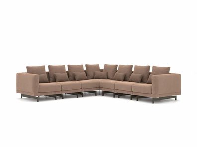 Luxus Ecksofa Couch L-Form Polster Textil Polstersofa Neu Einrichtung Wohnzimmer