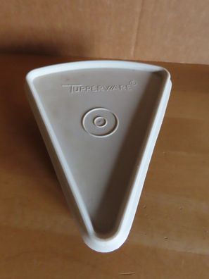 Gefäß dreieckig Käseecke Tortenecke braun heller Deckel Tupperware 269-5