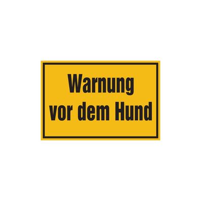 Hinweisschild, Warnung vor dem Hund, 200x300mm, Kunststoff, PVC 1 Stk