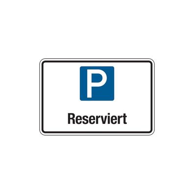 Parkplatzschild, Reserviert, 200x300mm, Aluverbund, Aluverbund 1 Stk.