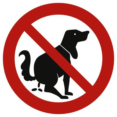 Schild Verbotszeichen | Hier kein Hundeklo | Alu 20 cm | (Hundekot, Hundehaufen, Hund