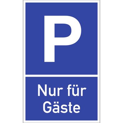Parkplatzschild - Nur für Gäste, Alu, 250x400 mm
