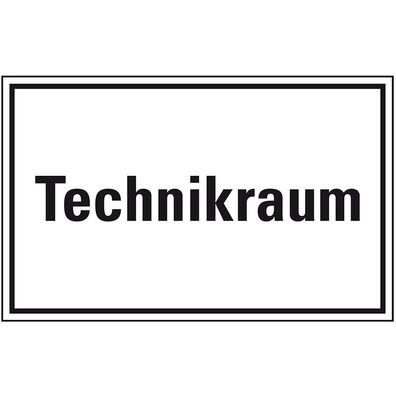 Hinweisschild Technikraum, Kunststoff, 300x200mm