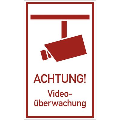 Achtung! Videoüberwachung, Alu, 300x500 mm