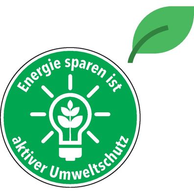 Energie sparen ist Umweltschutz, KRO, ökologische Folie, Ø 100mm