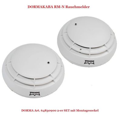 Dormakaba RM-N Rauchmelder 2-er SET mit Sockel Art. 64830900 Rechnung mit MwSt