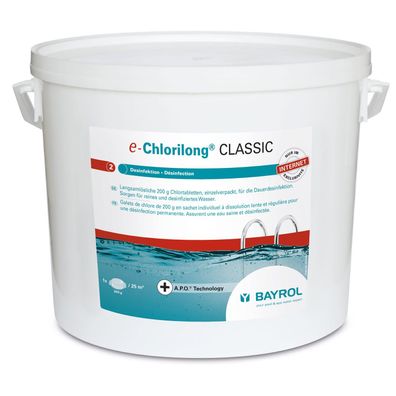 Bayrol e-Chlorilong Classic 10kg 200g-Tabletten Desinfektion Aktivchlor 92% Pool