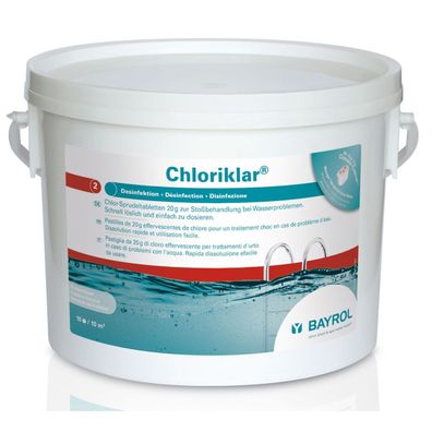 Bayrol Chloriklar 3kg 20g-Tabletten schnelllöslich Desinfektion Schwimmbad Pool