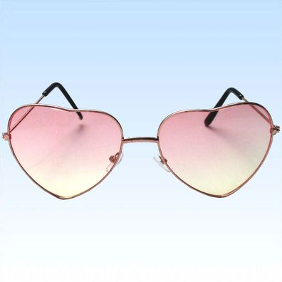 Rosa Herzbrille mit Farbverlauf Brille Herzform Komplettbrille Herzbrille Herz