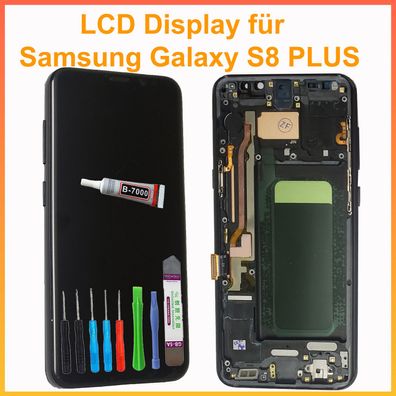 LCD Display Für Samsung Galaxy S8+ Plus SM-G955F Bildschirm TouchScreen Schwarz ...