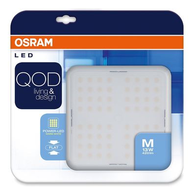 Osram LED Leuchte, 13W, extrem flach, zeitlos, weiß, 420lm, EEK: F (SpektrA-G)