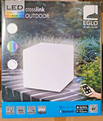 EGLO Connect-C LED smarte Gartenleuchte Würfel 30cm RGB 9W EEK: F (Spektrum A-G)