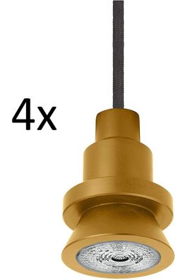 4x Osram Vintage Pendulum Deckenlampe gold incl. GU10 Spot EEK: F (Spektrum A-G)