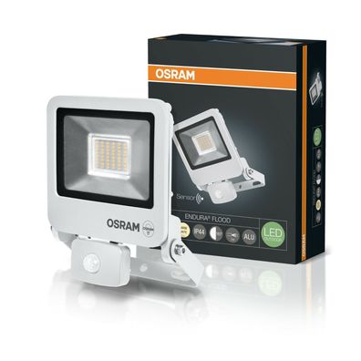 OSRAM LED ENDURA FLOOD Sensor, Außen-Flutlicht, weiss, Alu, 30 Watt, 2400lm IP44