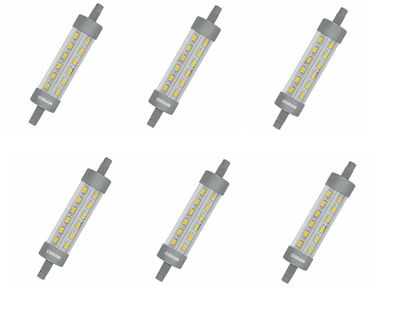 6x OSRAM LED Star R7S 60W-Ersatz Halogenstab 118mm EEK: G (Spektrum A bis G)