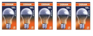 5x OSRAM Special Kopfspiegellampe E27 100W SILBER EEK: G (Spektrum A bis G)
