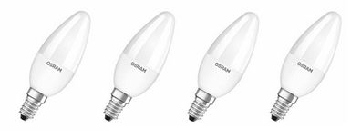 4x Osram LED Kerze GLOW DIM E14 6,5W=40W warmweiß dimmbar EEK: G (Spektrum A-G)