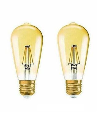 2x Osram LED Vintage 1906 Edison 7W=50W E27 dimmbar EEK: E (Spektrum A bis G)