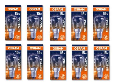 10x Osram Special Kühlschranklampe 15W E14 warmweiss EEK: G (Spektrum A bis G)