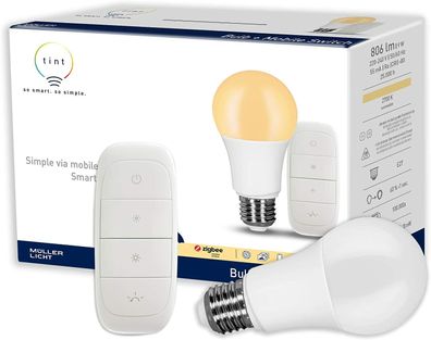 Tint Starter-Set 40415 LED Lampe mit Mobile Switch dimmbar EEK: F (Spektrum A-G)