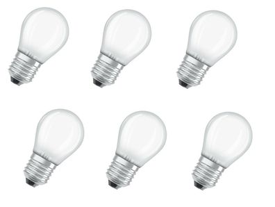 6x Osram LED Star Classic Lampe E27 4,5W=40W kaltweiß matt EEK: E (Spektrum A-G)