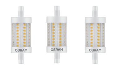 3x OSRAM LED Star Line R7s Stab Röhre 8W=75W warmweiß 78mm EEK: E (Spektrum A-G)