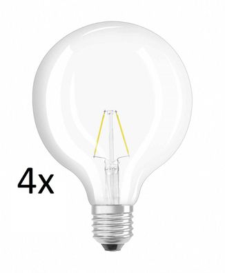 4x Osram LED Classic Globe Kugel 2W=25W E27 warmweiß EEK: E (Spektrum A-G)