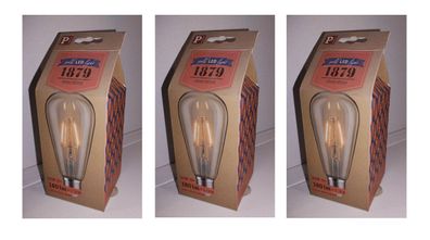 3x Paulmann LED Vintage E27 2,5W=19W extra warmwhite EEK: F (Spektrum A-G)